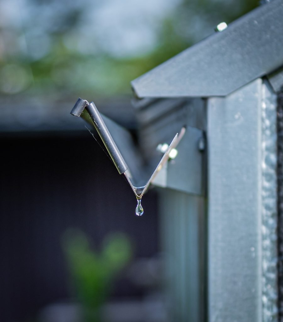 waterdrop, rain gutter, greenhouse, nature, down drops, water, rain, wet, droplets, liquid, macro, rainy, weather